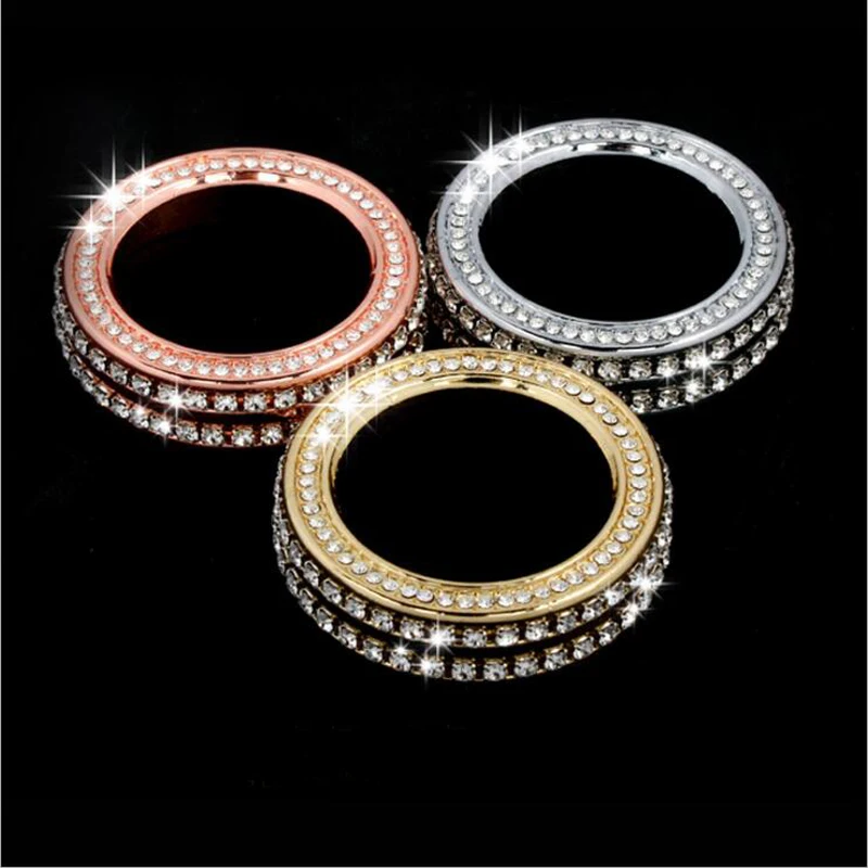 

Car Styling Air Conditioning Knobs Audio Decorative Circle cover Trim sticker Accessories For Mercedes Benz A B Class GLA CLA