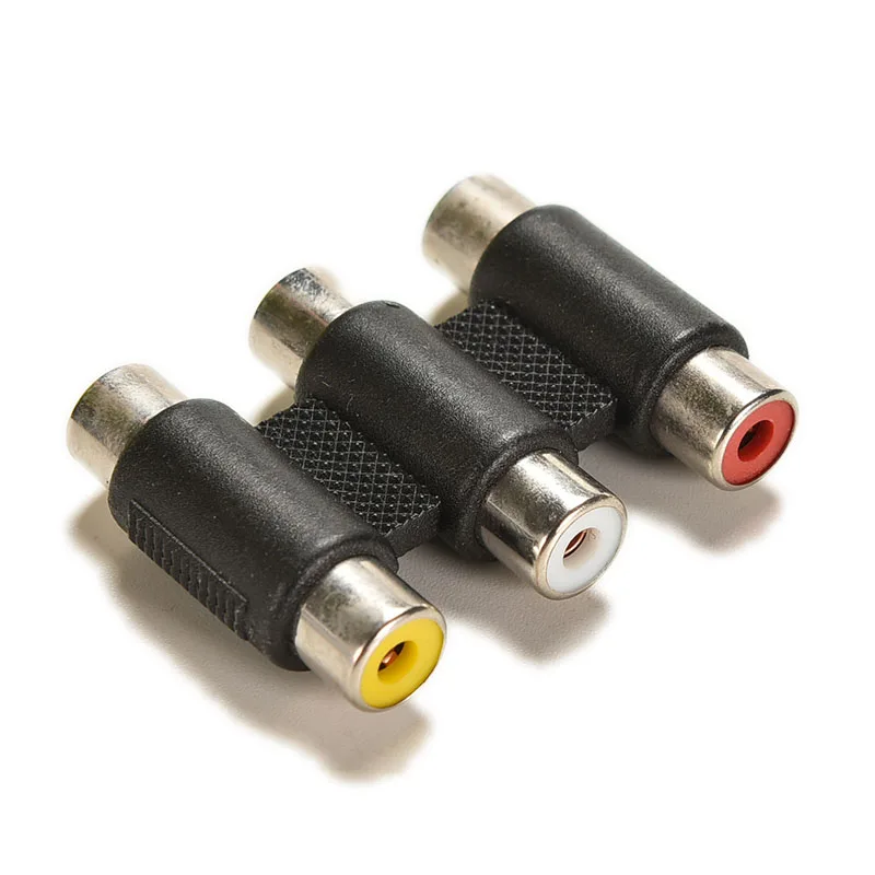 1 шт. аудио видео разъем 3 RCA переходник мини 3RCA адаптер Мама мама