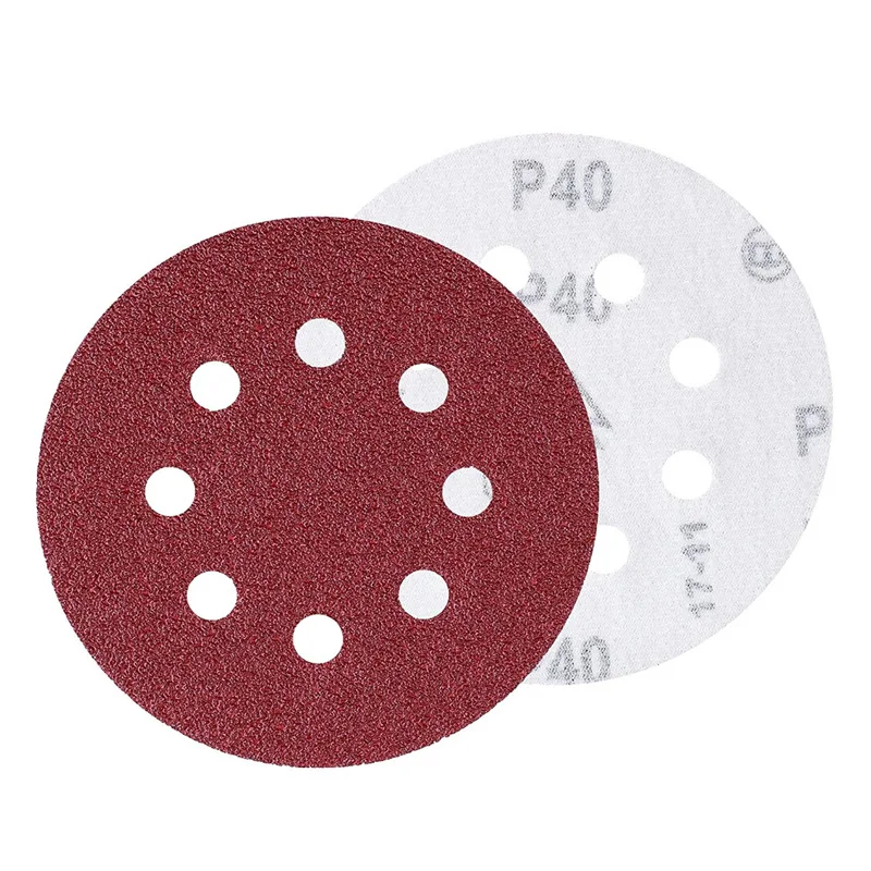 20 шт. 5 дюймовые круглые наждачные диски 8 отверстий крючок и петля клейкие