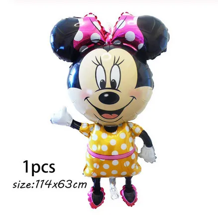 1pcs big minnie Большой красный черный Микки Минни фольгированные шары мультфильм день рождения украшения надувной Гелиевый шар Дети Классические игрушки подарок - Цвет: 1pcs big minnie