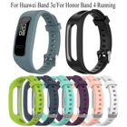 Умный браслет на запястье, спортивный ремешок для Huawei Band 3e, оригинальный мягкий силиконовый браслет для Honor Band 4, аксессуары для бега