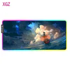 XGZ цельный аниме светодиодный RGB игровой коврик для мыши USB коврик для ноутбука Настольный коврик XXL игровые аксессуары Настольный коврик для мыши Аниме