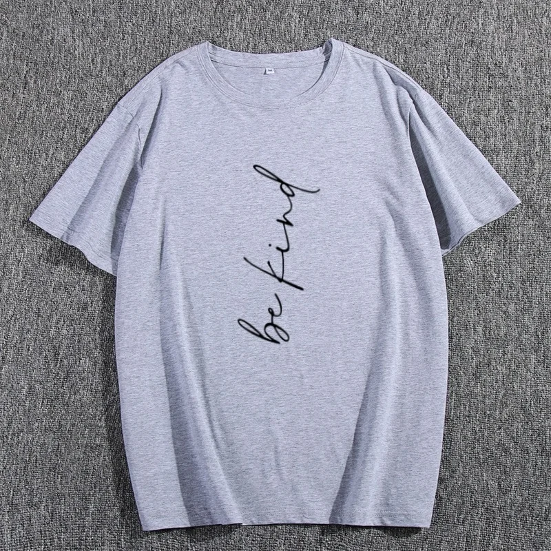 

Футболка мужская хлопковая с коротким рукавом, модная Повседневная Свободная рубашка с принтом букв, с графическим принтом, с круглым вырез...