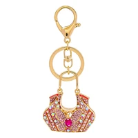 creative new full diamond butterfly bag key chain rhinestone metal key chain pendant bag ornament wholesale
