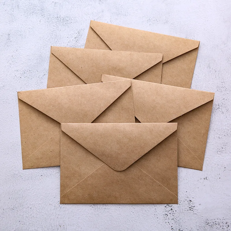 

20PCS Blank Mini Kraft Paper Envelopes Wedding Invitation Envelope Gift Envelope Thank You Card Postcards