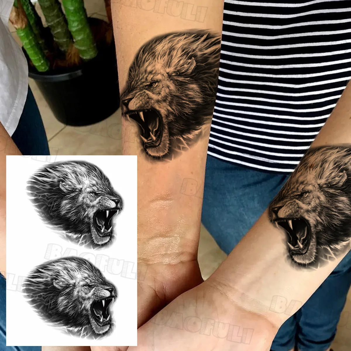 Красота розы пистолет Временные татуировки для Для женщин мужчин поддельные