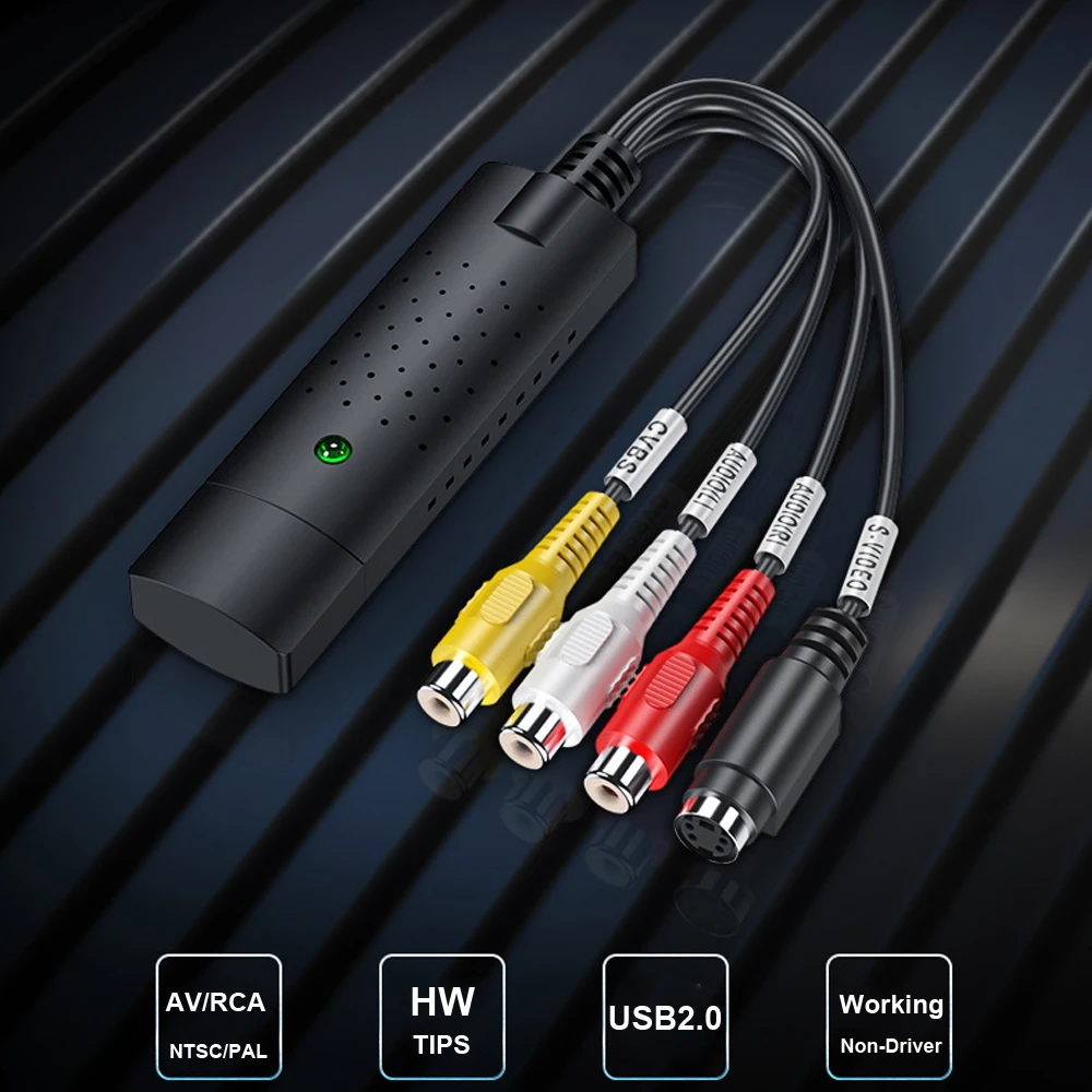 USB 2 0 Аудио ТВ Видео VHS к ПК DVD VCR 1080P преобразователь камера видеозахват адаптер для