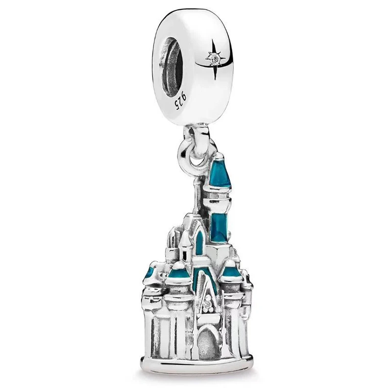

NEW 100% 925 Sterling Silver Cinderella Castle Charm by Jewelry World Dangle Charm Pendant Original Women's Fashion Jewelry Gift