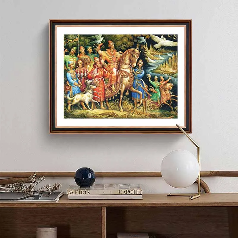 Современная религиозная фигура картина маслом красивая Дворцовая коляска