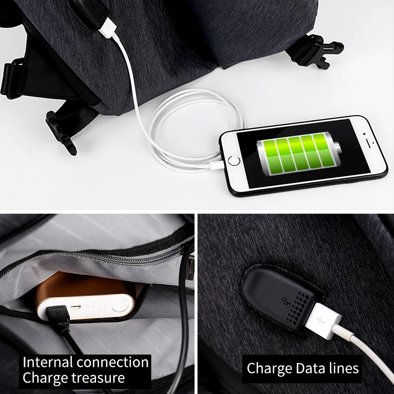ARCTIC HUNTER USB зарядное устройство Мужская нагрудная сумка наплечная сумки для