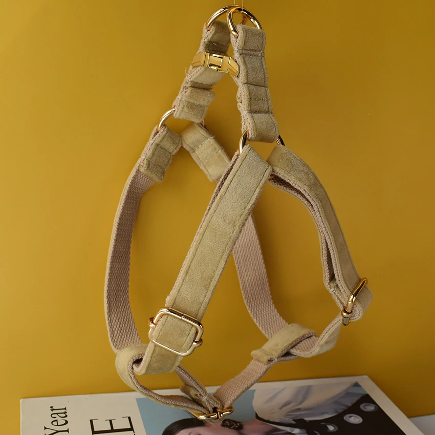 Velvet Dog harness Set Can Be Used To German Shepherd American Cocker Spaniel Akitas Dogs chest straps Flannelette 09