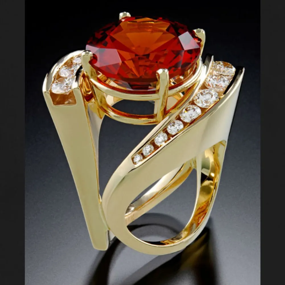 

Modern Ring Gold Plated Metal Style Game Rings with Stone for Men Women Novel Jewelry