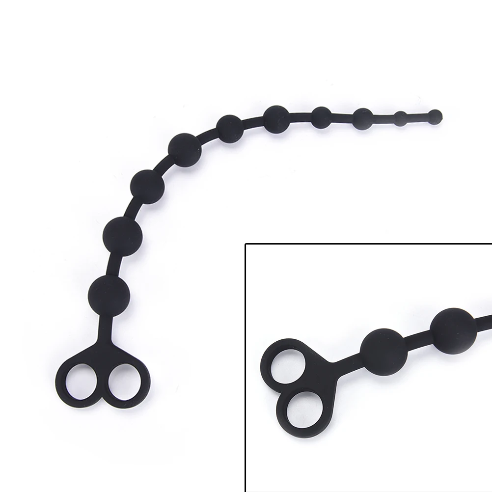 Черные анальные шарики Силиконовые секс игрушки силиконовый G точечный массажер