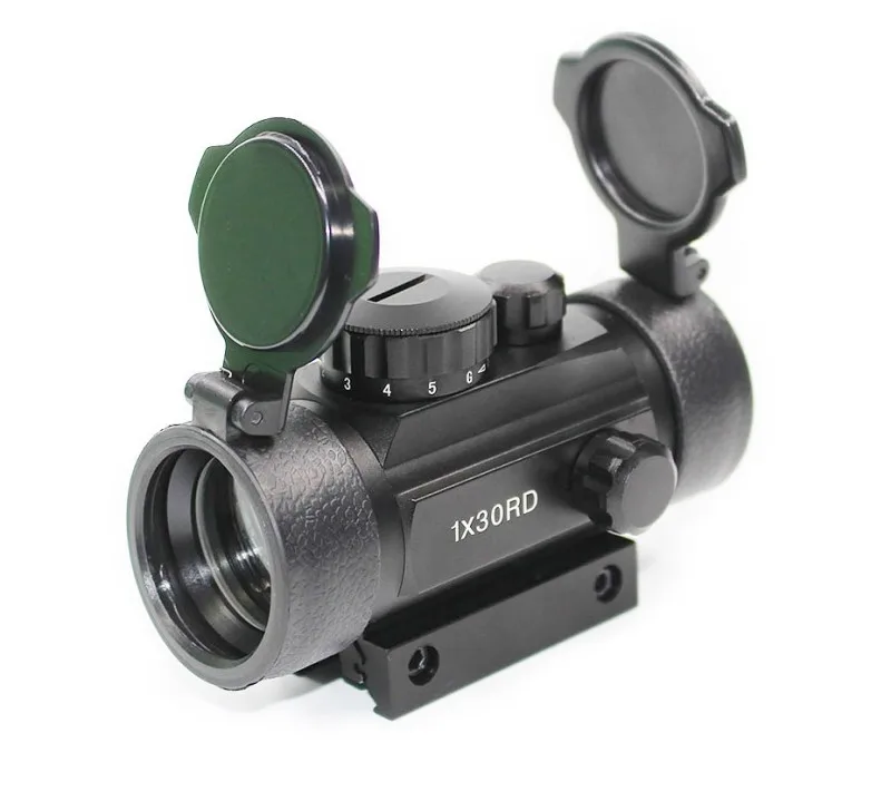 Голографический 1x30 Красный точечный прицел страйкбола Зеленый Крест охотничий 11