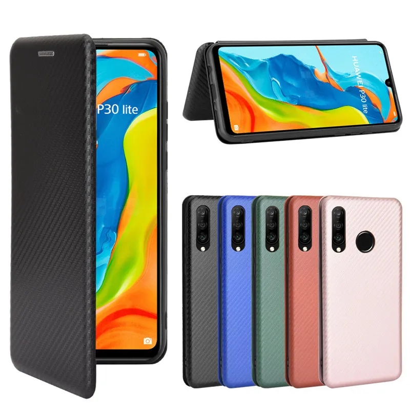 Чехол для Huawei P30 Lite 6 15 дюйма модный жесткий чехол из углеродного волокна ПК тонкий
