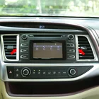 Матовый АБС-пластик для Toyota Highlander Kluger 2014-2018, полоса на решетку автомобильного кондиционера среднего размера, рамка, крышка панели, отделка, Стайлинг автомобиля