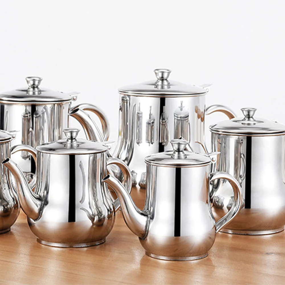 

Restaurant With Handle Drip Free Oil Dispenser Cooking Storage Durable Stainless Steel Bottle Kitchen Tool Pourer Pot Drizzler