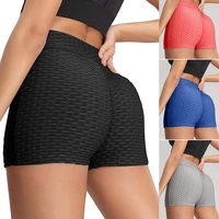 summer sport shorts women high waist elasticated seamless fitness leggings push up gym training gym tights pocket short