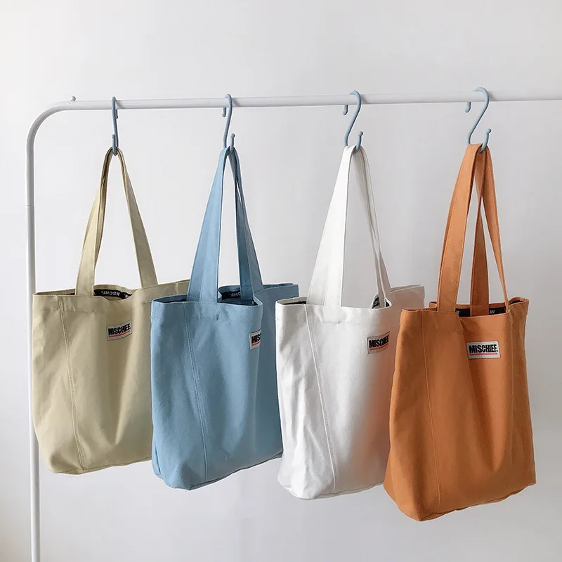 

DHL30pcs/Lot Women Canvas Large Capacity Vertical Section Handbag Mix Color