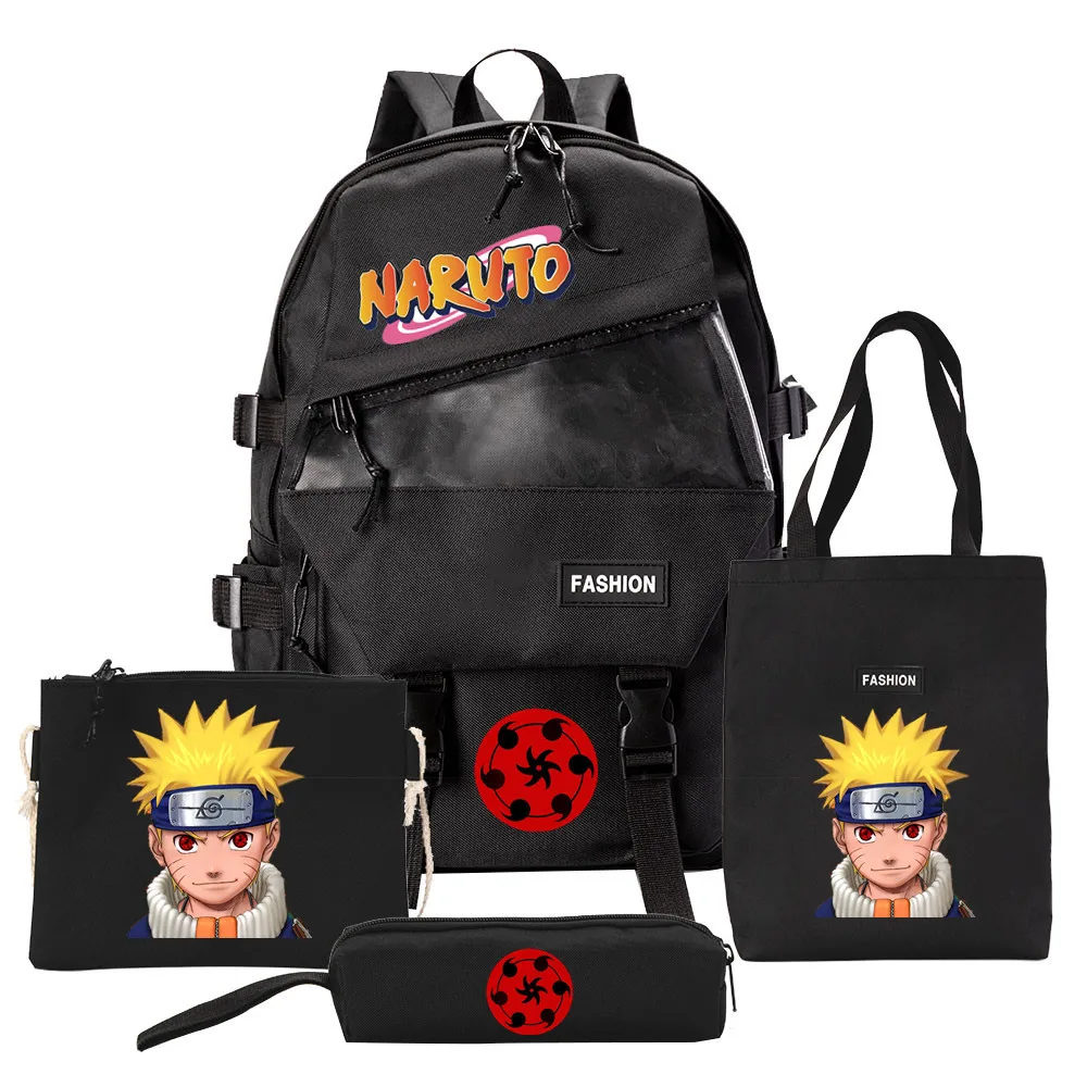 Школьный рюкзак Naruto для мужчин и женщин вместительный ранец с мультяшным аниме