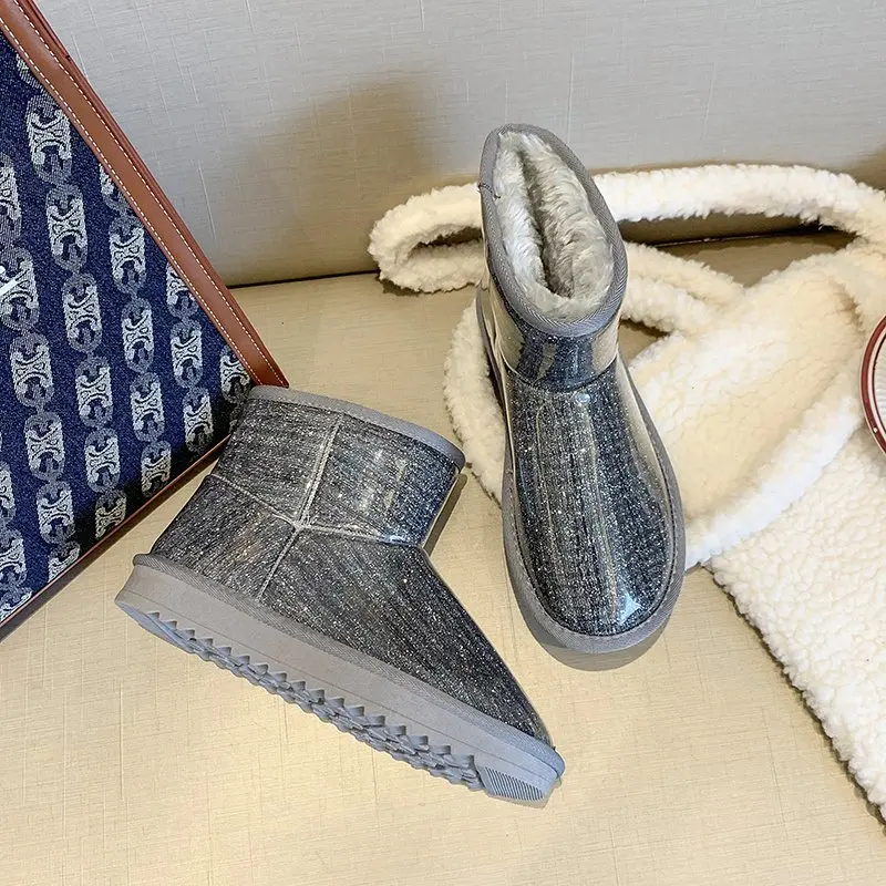 Зимние теплые прозрачные водонепроницаемые сапоги APHIXTA плюшевые новинка 2022