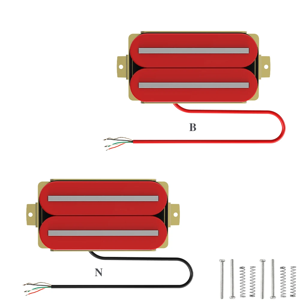 

NAOMI 2pcs Hot Rail Dual Blade Electric Guitar High Output Double Coil Humbucker Pickup Neck&Bridge Set For Electric Guitar