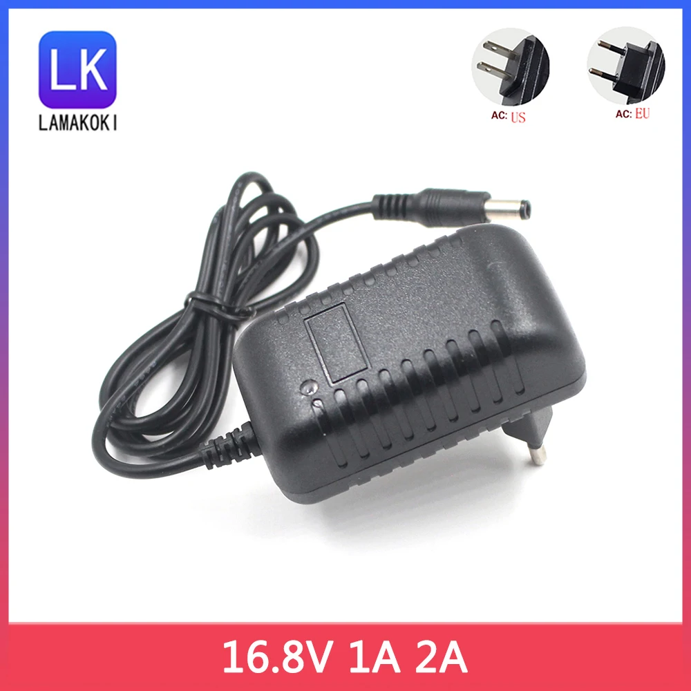 

16.8V 1A Lithium Li-ion Battery Charger for Screwdriver 14.4V 4Series 18650 Lithium Battery Wall Charger DC 5.5MM*2.1MM