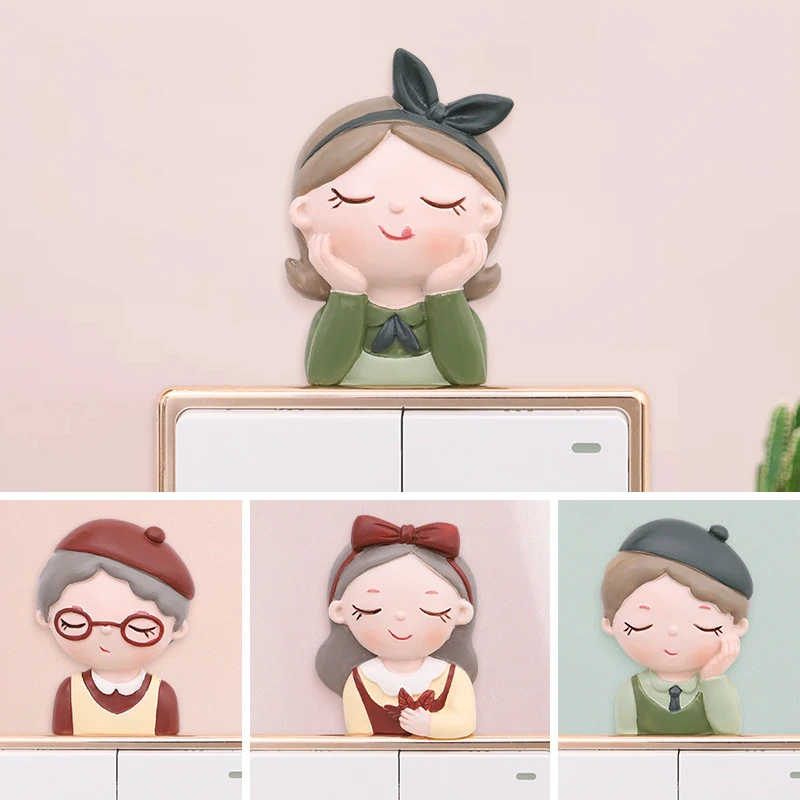 

Modern cartoon cute children's room wall decoration home wall kindergarten jewelry three-dimensional resin switch stickers