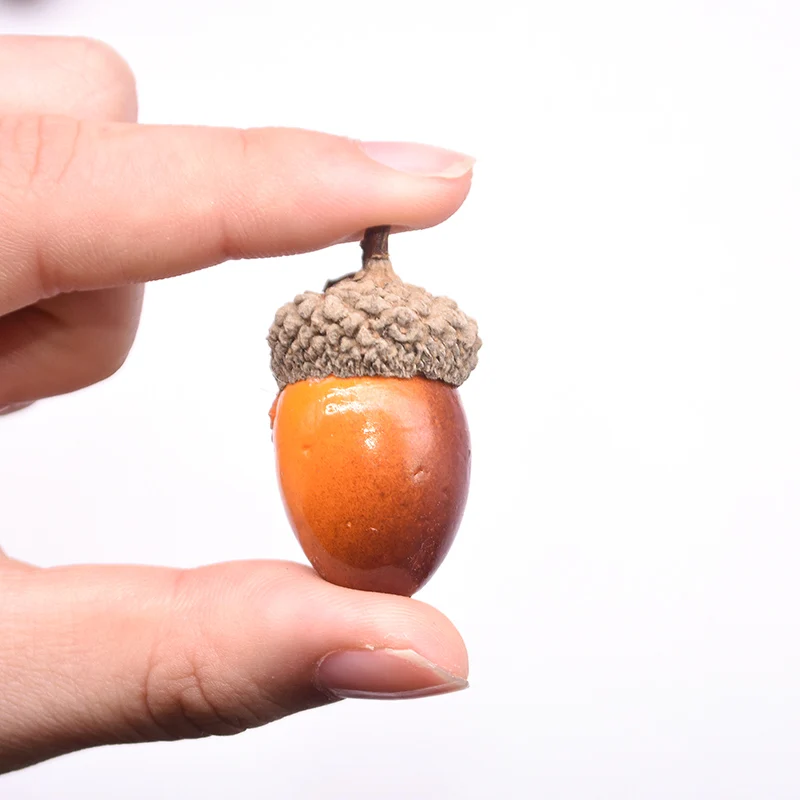 20 шт./лот 3 см мини Реалистичный искусственный желудь дуб орех имитация сосновые