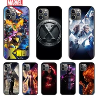 marvel superhero x men for apple iphone 12 11 xs pro max mini xr x 8 7 6 6s plus 5 se 2020 black cover phone soft case