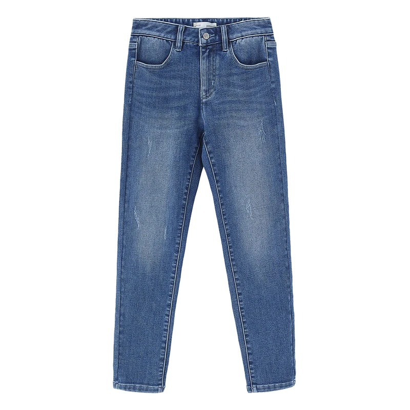 

INMAN Causal Pant Fit Shape Women Letter Embroidery Mid Waist Pencil Pant