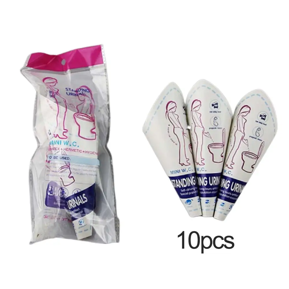 

10 шт./лот бумажный писсуар унитаз одноразовая Женская Воронка Устройство для мочеиспускания стоячий Туалет Кемпинг бумага для мочеиспуска...