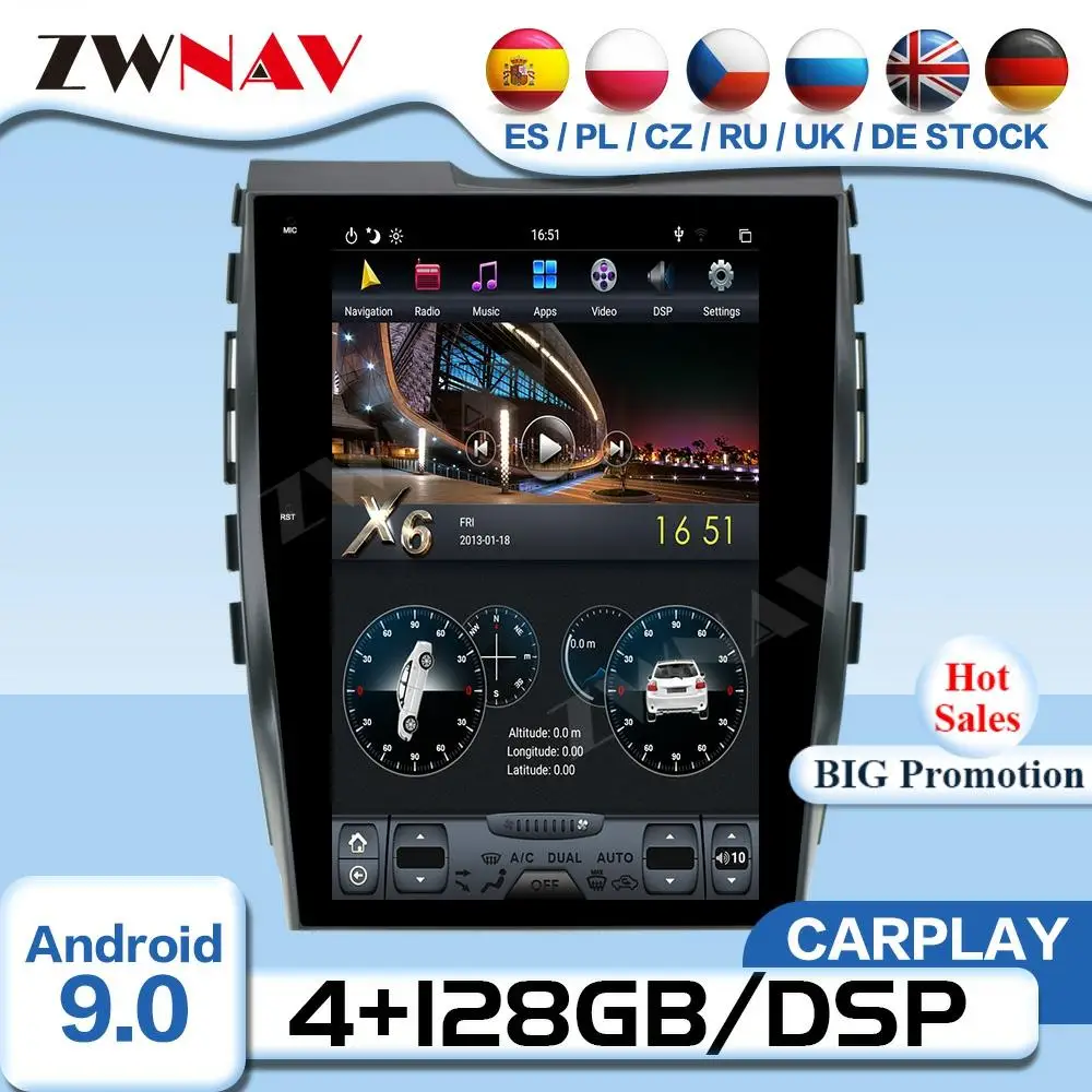 

128G Tesla Screen Android 9 Video Player For FORD EDGE 2015 2016 2017 2018 GPS Multimedia Radio Receiver Audio Stereo Head Unit