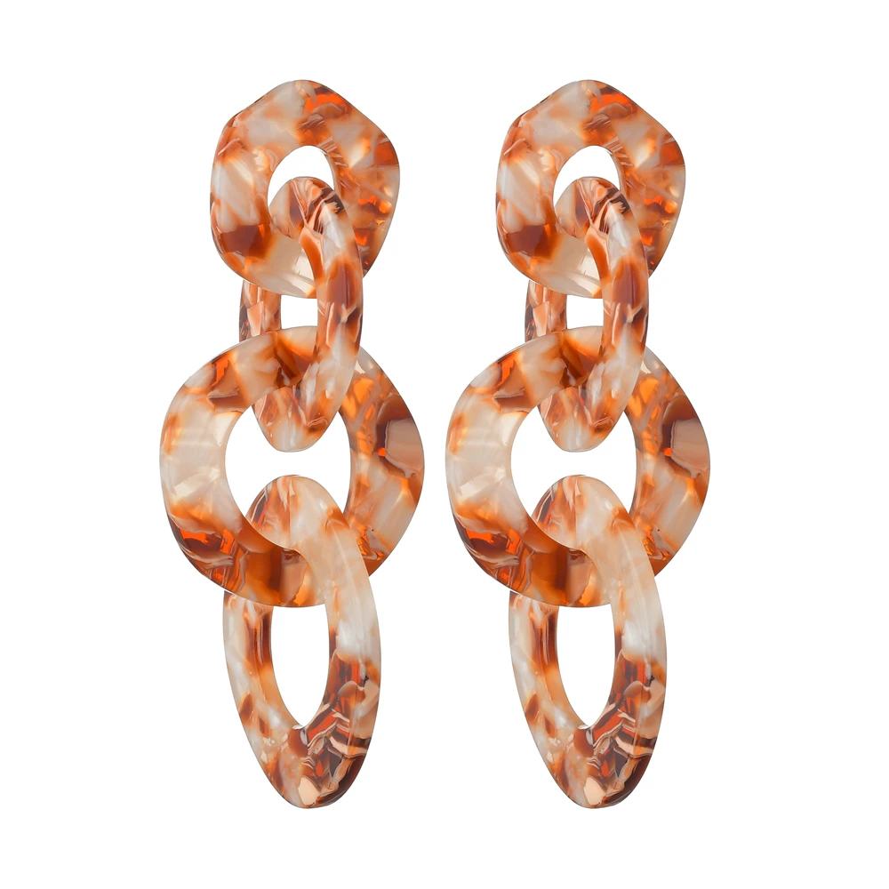 Новые трендовые акриловые геометрические висячие серьги винтажные большие