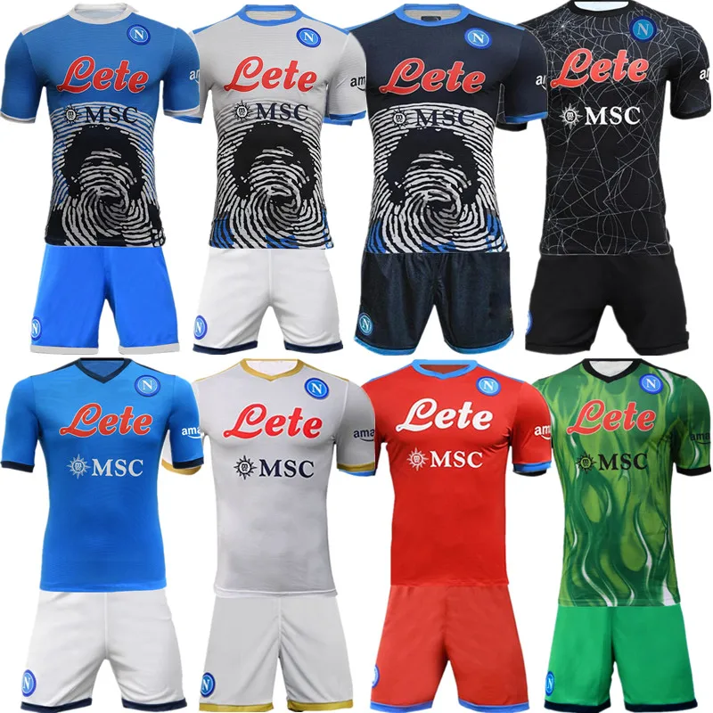 

Детская футбольная Джерси Napoli MARADONA 50 евро 2021 22 Комплекты для Хэллоуина мужские комплекты с номером Неаполь Детская футбольная рубашка