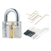 locksmith tools set transparent lock pick 5pcs lockpick set wrench tools 10pcs locksmith broken key extractor tools 2 keys