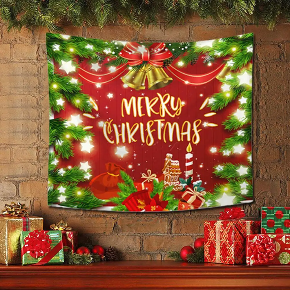 Рождественские вертикальные Семейные гобелены декоративные фоновые ткани