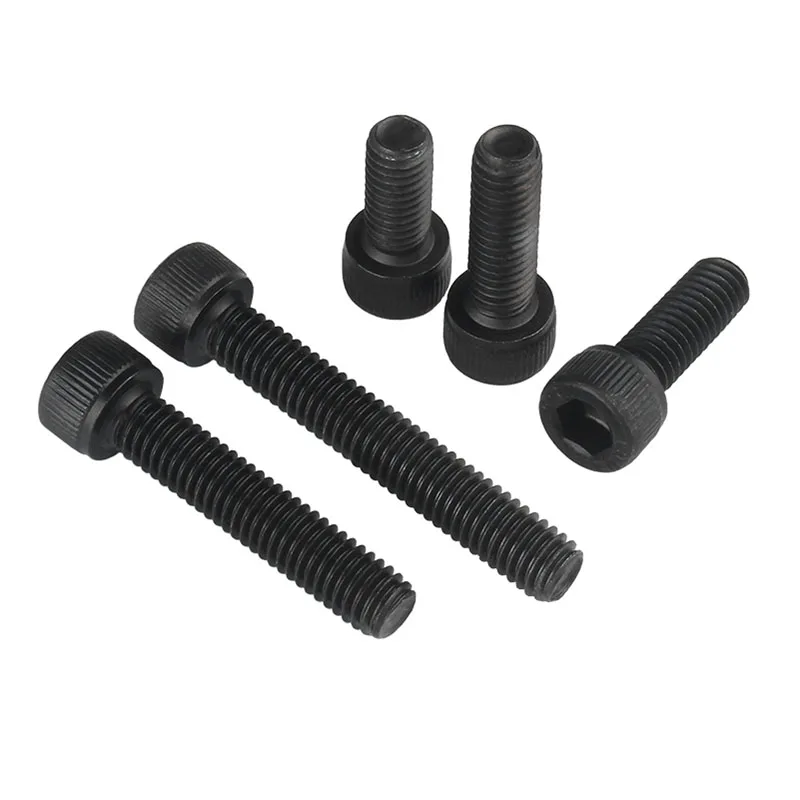 

1/20 шт. DIN912 M5 M6 M8 Черный 304 нержавеющая сталь Шестигранная головка с шестигранным углублением головки шестигранный винт болт Длина резьбы 6-100 мм