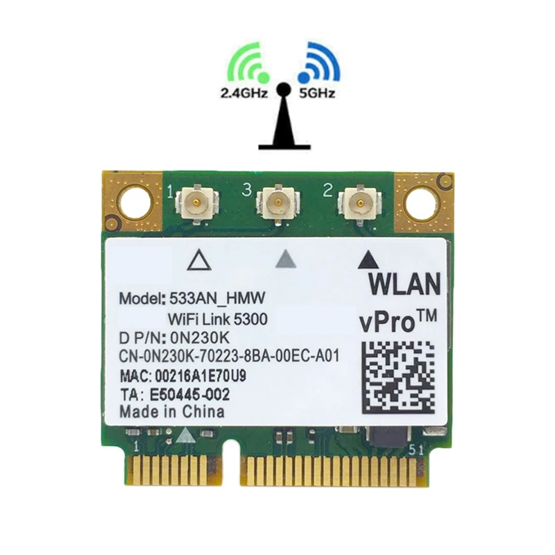 

Wifi Card 5300Agn 750M 2.4G+5G Dual-Band Network Card for Industrial Control Motherboard/Mini Host/Desktop/Laptop