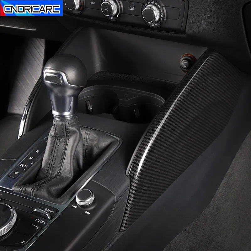 

Center Console Side Panel Decoration Cover Trim Carbon Fiber Color Strips For Audi A3 8V 2014-2019 LHD Interior Molding Decals