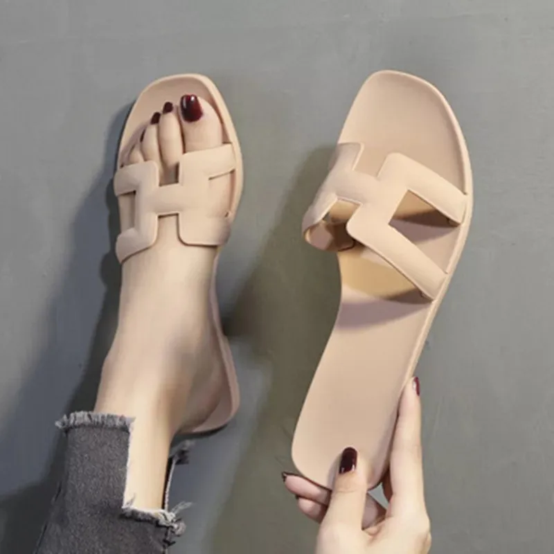 

Women Slippers Flats 2021 Fashion Outdoor Beach Flats Slides Shoes Female Flip Flops Casual Summer Woman Slippers Shoes