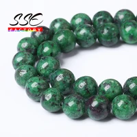 natural epidote zoisite round loose spacer beads natural stone beads 15 6 8 10 12 mm pick size for jewelry making diy bracelet
