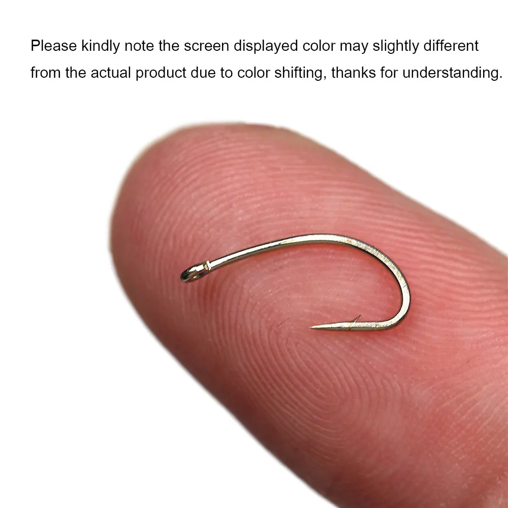 ICERIO 100PCS /200PCS High Carbon Steel Nymphs Scuds Midge Caddis Fly Tying Hook For Tying Trout Bass Perch Fishing Lure 12#~22#