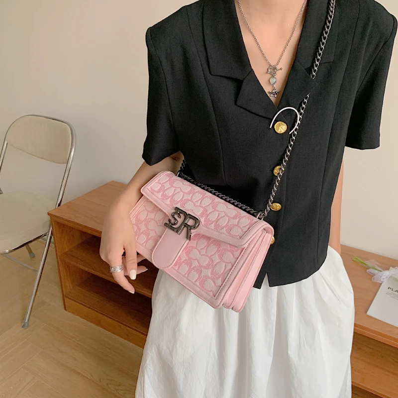 

Brand Handbags for Women 2021 Designer Brand Luxury Chains PU Leather Square Shoulder Crossbody Bags Purse and Handbag Sac Femme