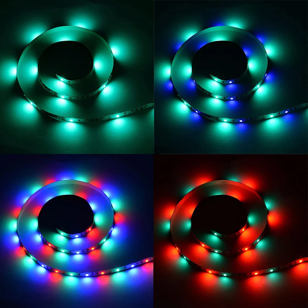 16 цветов Светодиодная лента RGB светильник SMD 3528 DC5V IP65 водонепроницаемая