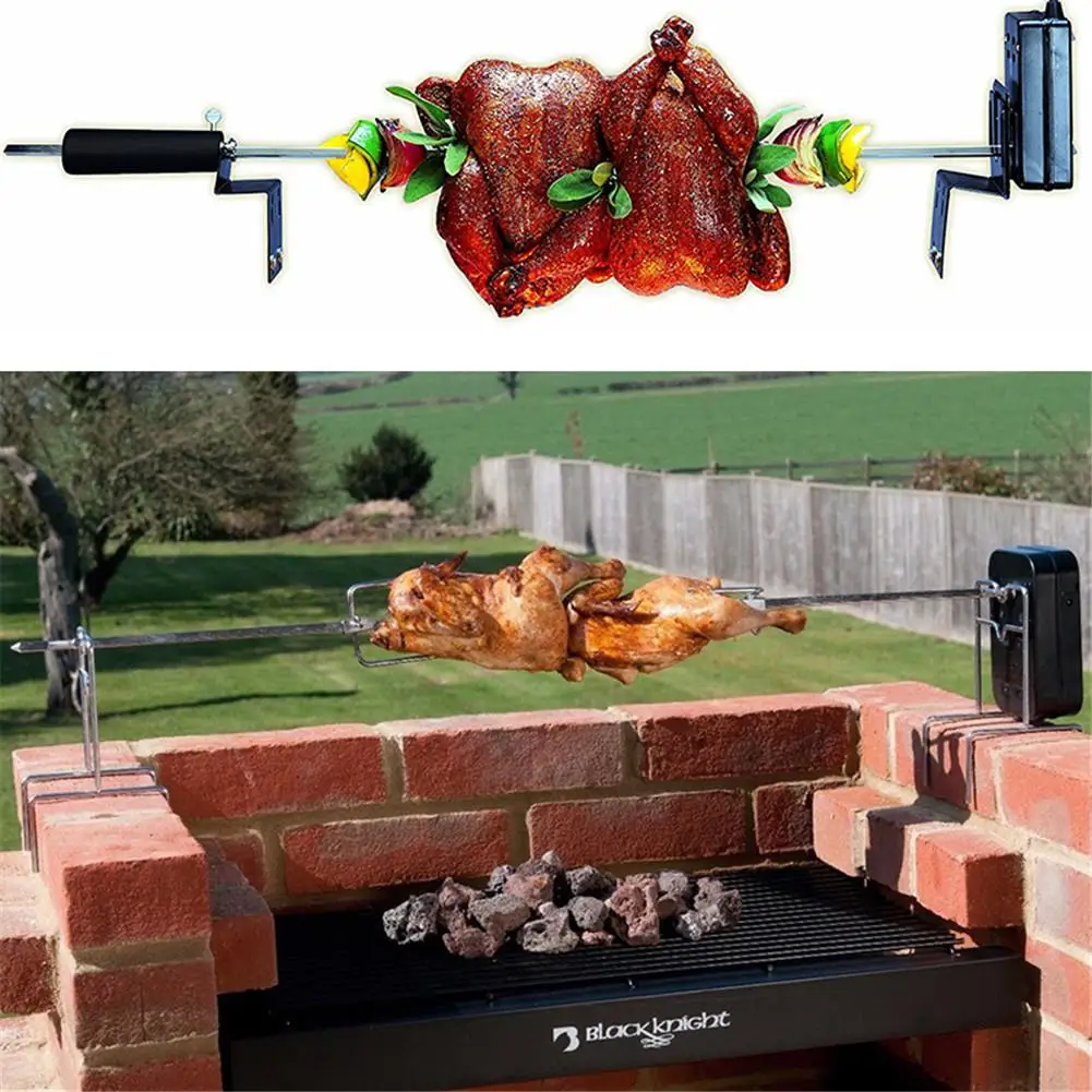 outdoor electric automatic rotisserie grill tools barbecue accessories for camping picnic free global shipping