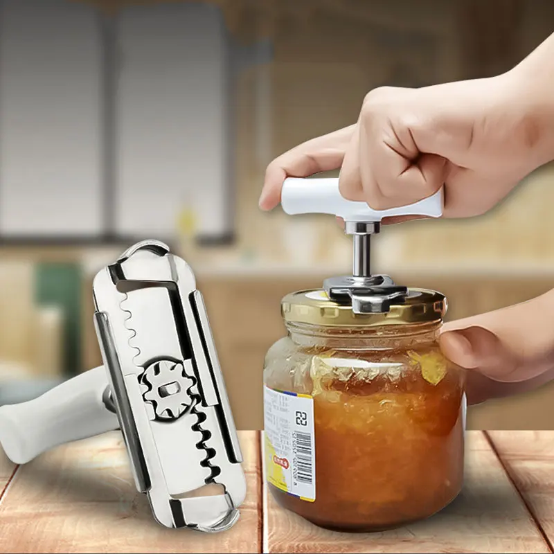 Openers Tool Kitchen Gadgets Manual Stainless Steel Easy Can Jar Opener Adjustable 1-4 Inches Cap Lid Beer |