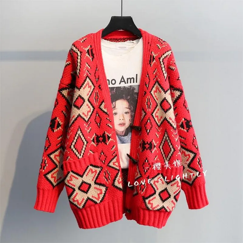 Кардиган NiceMix женский кардиган оверсайз в Корейском стиле повседневный плотный