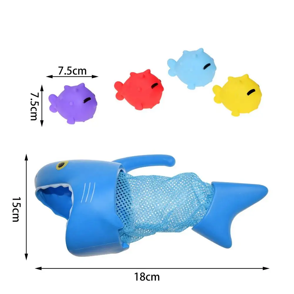 

Baby Bath Toys Colorful Safe Interesting Bathroom Bathtub Toy Spray Shark Fishing Fishes Play Water Bathing Swimming Toy For Kid