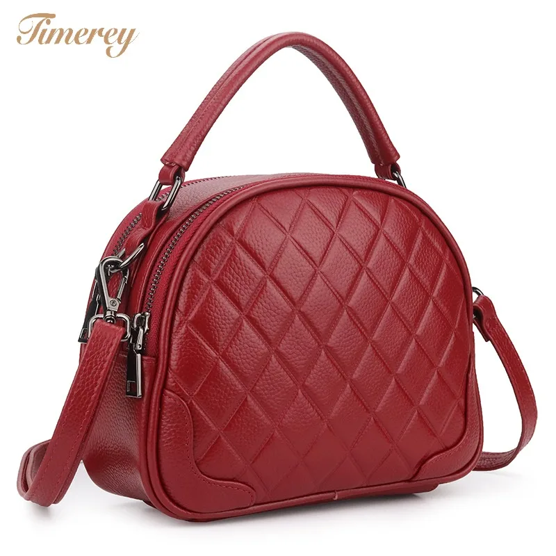 

Women's Crossbody Bags Gunine Leather Female Shoulder Mini Handbag Cell Phone Pocket Ladies Fashion Rhomboid Embossed